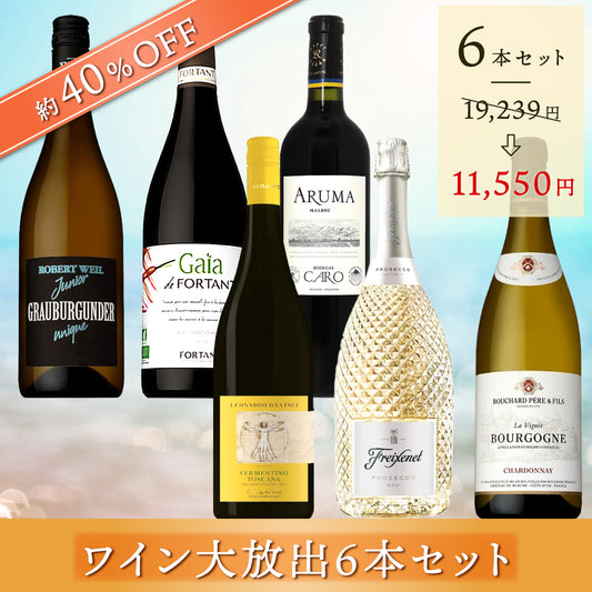 【40％OFF】ラスト84セット！ワイン大放出6本セット【送料無料＆クール便配送】 ※倉庫出荷のため、店舗在庫と同時注文不可